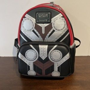 Disney Parks Marvel Loungefly Thor Love and Thunder Mini Backpack NWT Black/Red
